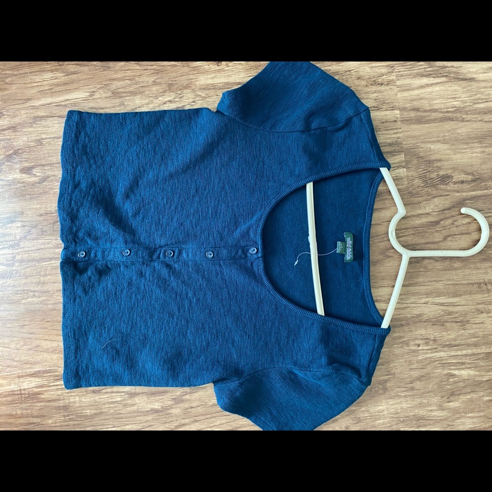 Navy Blue Crop Top